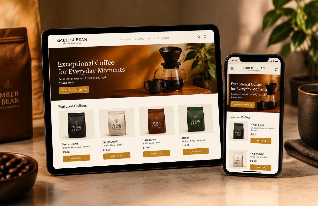 Ember & Bean website